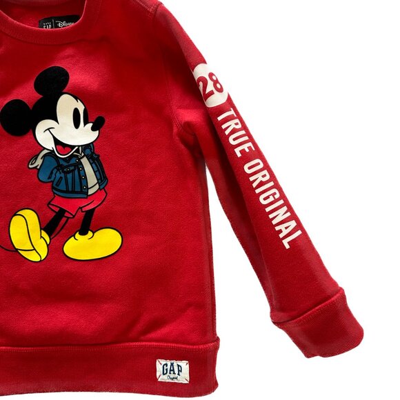 Gap Baby Limited Edition Disney Mickey Mouse True Original Logo Sweatshirt Red 5 - Picture 9 of 11